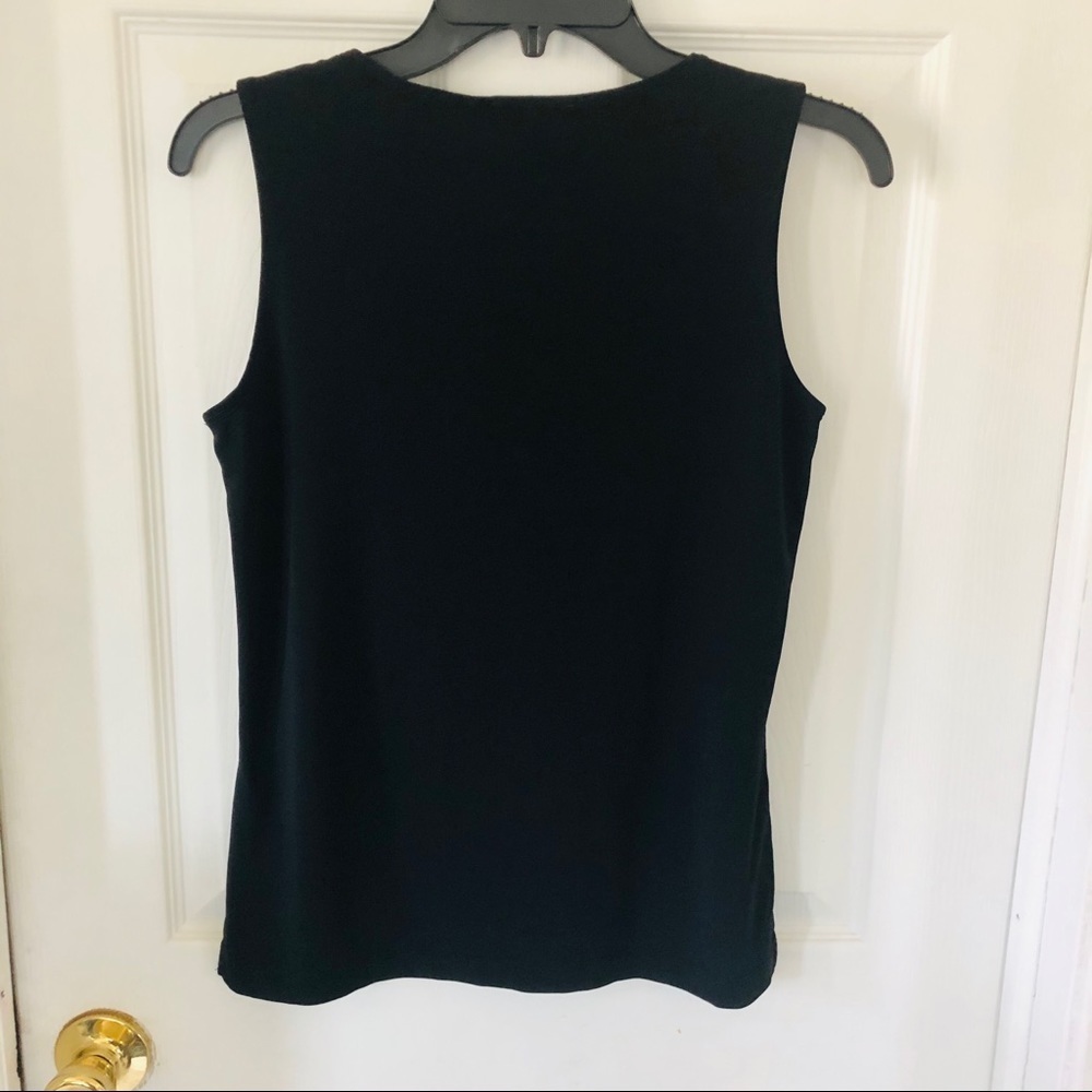 Black sleeveless undershirt stretch shirt size XS - Picture 2 of 4